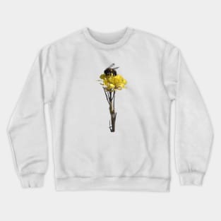 Honey bee on a wildflower Crewneck Sweatshirt